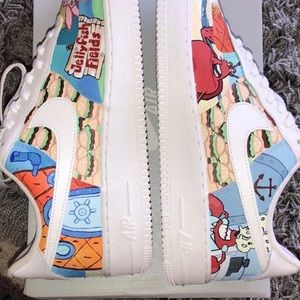 Hand painted spongebob air force ones